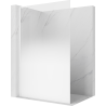 Mexen Kioto L Walk-in zuhanyfal 80 x 200 cm, fehér ombre 8 mm, fehér - 800-080-103-20-86