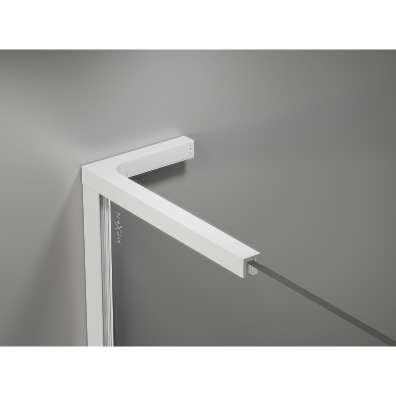Mexen Kioto L Walk-in zuhanyfal 90 x 200 cm, ombre fehér 8 mm, fehér - 800-090-103-20-86