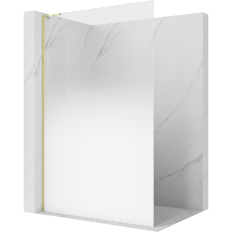 Mexen Kioto L Walk-in zuhanyfal 120 x 200 cm, fehér ombre 8 mm, arany - 800-120-103-50-86