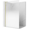 Mexen Kioto L Walk-in zuhanyfal 90 x 200 cm, fehér ombre 8 mm, arany kefélt - 800-090-103-55-86
