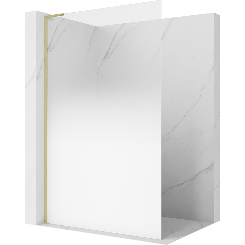 Mexen Kioto L Walk-in zuhanyfal 100 x 200 cm, fehér ombre 8 mm, arany szálcsiszolt - 800-100-103-55-86