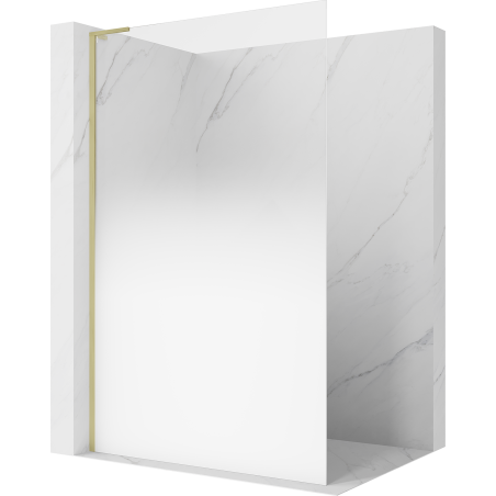 Mexen Kioto L Walk-in zuhanyfal 110 x 200 cm, fehér ombre, 8 mm, arany szálcsiszolt - 800-110-103-55-86