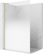 Mexen Kioto L Walk-in zuhanyfal 120 x 200 cm, fehér ombre 8 mm, arany kefe - 800-120-103-55-86