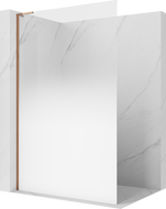 Mexen Kioto L Walk-in zuhanyfal 80 x 200 cm, fehér ombre 8 mm, rózsaarany - 800-080-103-60-86