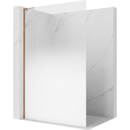Mexen Kioto L perete duş Walk-in 90 x 200 cm, ombre alb 8 mm, aur roz - 800-090-103-60-86