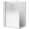 Mexen Kioto L perete duş Walk-in 90 x 200 cm, ombre alb 8 mm, aur roz - 800-090-103-60-86