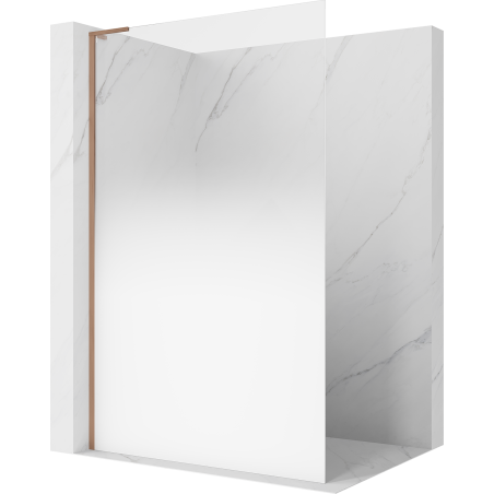 Mexen Kioto L Walk-in 70 x 200 cm-es zuhanyfal, fehér ombre, 8 mm, sárgaréz, kefélt - 800-070-103-65-86