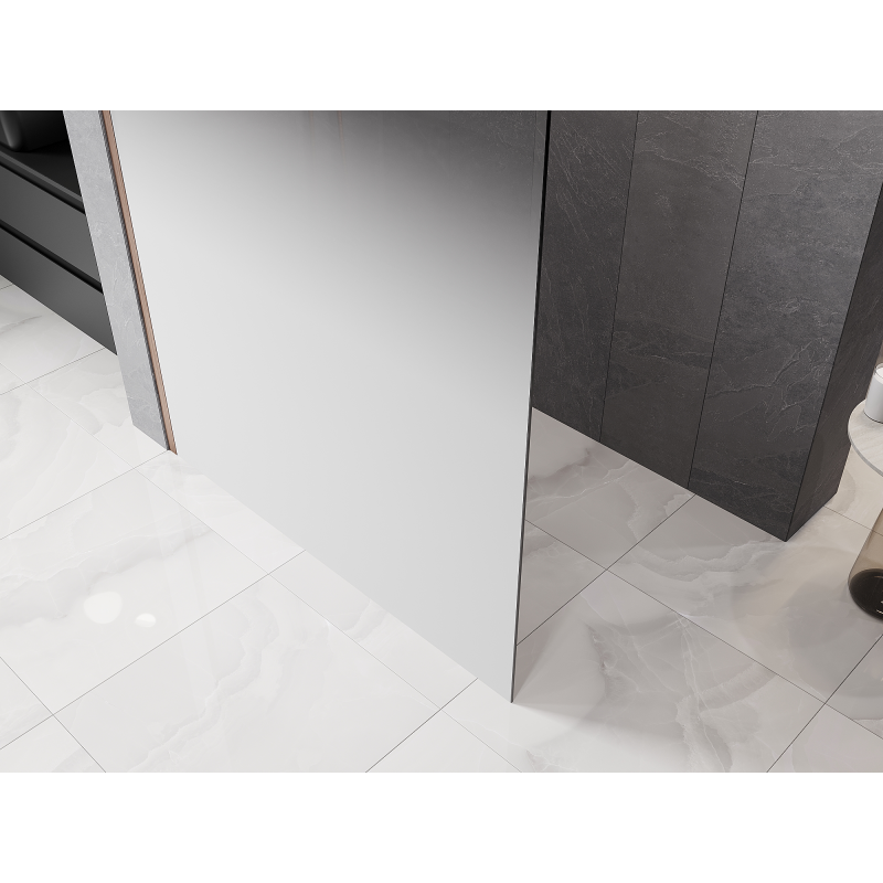 Mexen Kioto L Walk-in zuhanyfal 90 x 200 cm, fehér ombre 8 mm, csiszolt réz - 800-090-103-65-86
