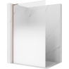Mexen Kioto L Walk-in zuhanyfal 90 x 200 cm, fehér ombre 8 mm, csiszolt réz - 800-090-103-65-86