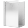 Mexen Kioto L Walk-in zuhanyfal 100 x 200 cm, fehér ombre 8 mm, gun gray kefe - 800-100-103-66-86