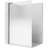 Mexen Kioto L perete de duș Walk-in 90 x 200 cm, ombre albă 8 mm, negru - 800-090-103-70-86