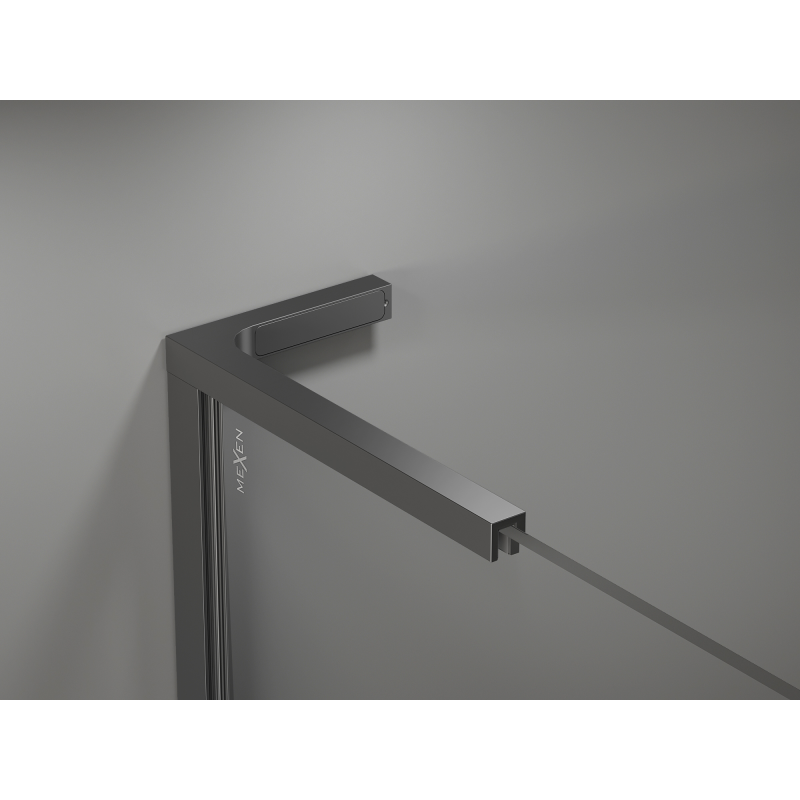 Mexen Kioto L Walk-in zuhanyfal 90 x 200 cm, fehér ombre 8 mm, gun metal - 800-090-103-95-86