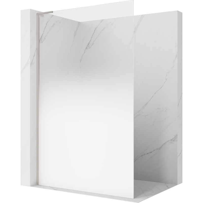 Mexen Kioto L panou de duș Walk-in 80 x 200 cm, ombre albă 8 mm, nichel periat - 800-080-103-97-86