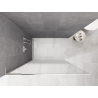 Mexen Kioto L Walk-in zuhanyfal 90 x 200 cm, fehér ombre 8 mm, kefélt nikkel - 800-090-103-97-86