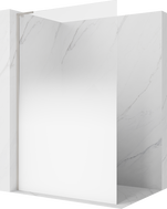 Mexen Kioto L Walk-in zuhanyfal 90 x 200 cm, fehér ombre 8 mm, kefélt nikkel - 800-090-103-97-86
