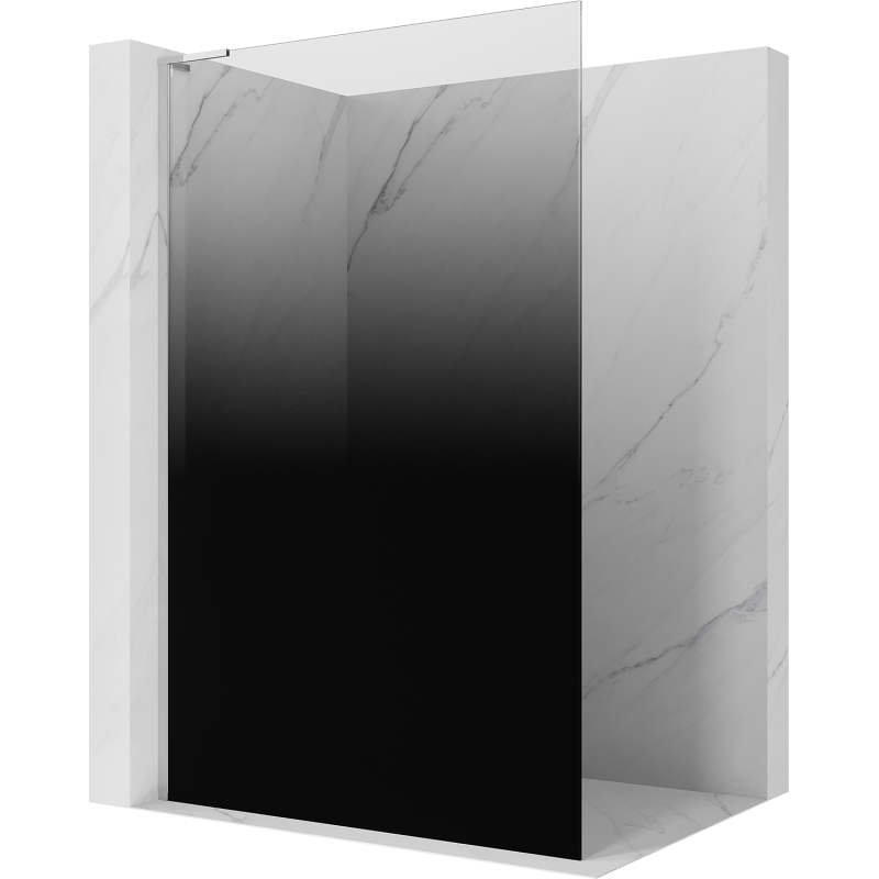 Mexen Kioto L Walk-in zuhanyfal 70 x 200 cm, ombre fekete 8 mm, króm - 800-070-103-01-76