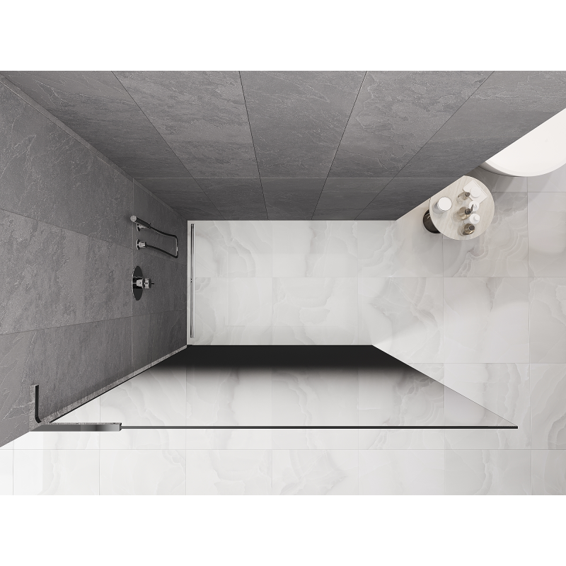 Mexen Kioto L Perete de duș Walk-in 90 x 200 cm, ombre negru 8 mm, crom - 800-090-103-01-76