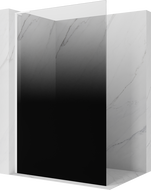 Mexen Kioto L Walk-in zuhanyfal 100 x 200 cm, fekete ombre 8 mm, fehér - 800-100-103-20-76