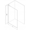 Mexen Kioto L Walk-in zuhanyfal 110 x 200 cm, fekete ombre 8 mm, fehér - 800-110-103-20-76