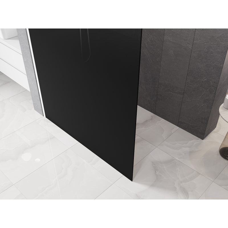 Mexen Kioto L perete de duș Walk-in 120 x 200 cm, ombre negru 8 mm, alb - 800-120-103-20-76