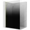 Mexen Kioto L Walk-in zuhanyfal 90 x 200 cm, fekete ombre 8 mm, arany - 800-090-103-50-76