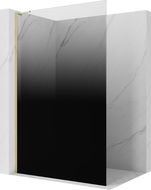 Mexen Kioto L Walk-in zuhanyfal 120 x 200 cm, fekete ombre 8 mm, arany - 800-120-103-50-76