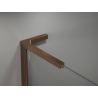 Mexen Kioto L Walk-in zuhanyfal 90 x 200 cm, fekete ombre 8 mm, rózsaarany - 800-090-103-60-76