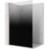 Mexen Kioto L Walk-in zuhanyfal 90 x 200 cm, fekete ombre 8 mm, rózsaarany - 800-090-103-60-76