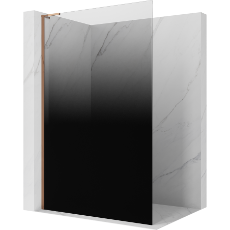 Mexen Kioto L Walk-in zuhanyfal 110 x 200 cm, ombre fekete 8 mm, rózsaarany - 800-110-103-60-76