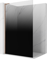 Mexen Kioto L Walk-in zuhanyfal 80 x 200 cm, fekete ombre 8 mm, kefe cizelált réz - 800-080-103-65-76