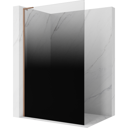 Mexen Kioto L perete de duș Walk-in 90 x 200 cm, ombre negru 8 mm, cupru periat - 800-090-103-65-76