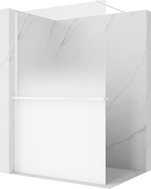 Mexen Kioto+ zuhanyfal polccal Walk-in 70 x 200 cm, ombre fehér 8 mm, fehér - 800-070-121-20-86