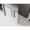 Mexen Kioto+ Zuhanyfal polccal Walk-in 140 x 200 cm, fehér ombre 8 mm, arany kefe - 800-140-121-55-86