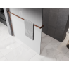 Mexen Kioto+ zuhanyfal polccal Walk-in 70 x 200 cm, ombre fehér 8 mm, rózsaarany - 800-070-121-60-86