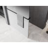 Mexen Kioto+ zuhanyfal polccal Walk-in 130 x 200 cm, fehér ombre 8 mm, gun gray kefe - 800-130-121-66-86