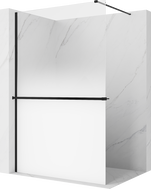 Mexen Kioto+ zuhanyfal polccal Walk-in 70 x 200 cm, ombre fehér 8 mm, fekete - 800-070-121-70-86