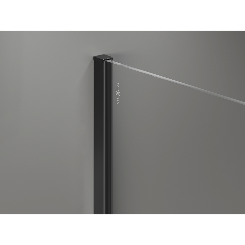 Mexen Kioto+ zuhanyfal polccal Walk-in 70 x 200 cm, ombre fehér 8 mm, fekete - 800-070-121-70-86
