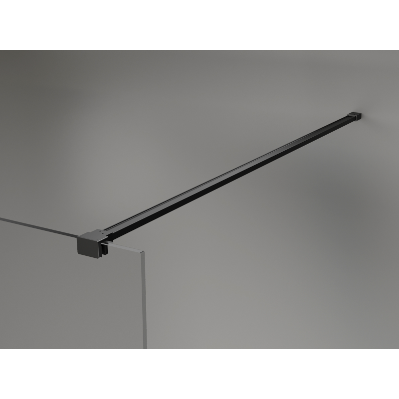 Mexen Kioto+ zuhanyfal polccal Walk-in 100 x 200 cm, ombre fehér 8 mm, fekete - 800-100-121-70-86