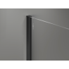 Mexen Kioto+ panou de duș cu raft Walk-in 150 x 200 cm, ombre alb 8 mm, negru - 800-150-121-70-86