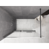 Mexen Kioto+ Zuhanyfal polccal Walk-in 100 x 200 cm, ombre fehér 8 mm, gun metal - 800-100-121-95-86