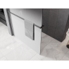 Mexen Kioto+ panou de duș cu raft Walk-in 140 x 200 cm, ombre alb 8 mm, metal sablat - 800-140-121-95-86