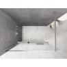 Mexen Kioto+ zuhanyfal polccal Walk-in 150 x 200 cm, fehér ombre 8 mm, csiszolt nikkel - 800-150-121-97-86