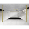 Mexen Kioto perete de duș independent 120 x 200 cm, ombre negru 8 mm, auriu periat - 800-120-002-55-76
