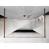 Mexen Kioto perete de duș liber 100 x 200 cm, ombre negru 8 mm, aur roz - 800-100-002-60-76