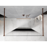 Mexen Kioto perete de duș independent 140 x 200 cm, ombre negru 8 mm, aur roz - 800-140-002-60-76