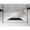 Mexen Kioto perete de duș independent 100 x 200 cm, ombre negru 8 mm, metal pistol - 800-100-002-95-76