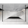 Mexen Kioto panou de duș independent 100 x 200 cm, ombre negru 8 mm, gri armă periat - 800-100-002-66-76