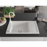Mexen Elias chiuvetă din granit cu 1 cuvă și scurgător și baterie de bucătărie Telma, alb - 6511-20-670200-20