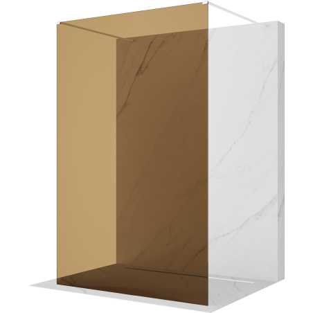 Mexen Kioto panou de duș freestanding 120 x 200 cm, bronz 8 mm, alb - 800-120-002-20-32