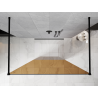 Mexen Kioto paravan de duș independent 100 x 200 cm, bronz 8 mm, negru - 800-100-002-70-32